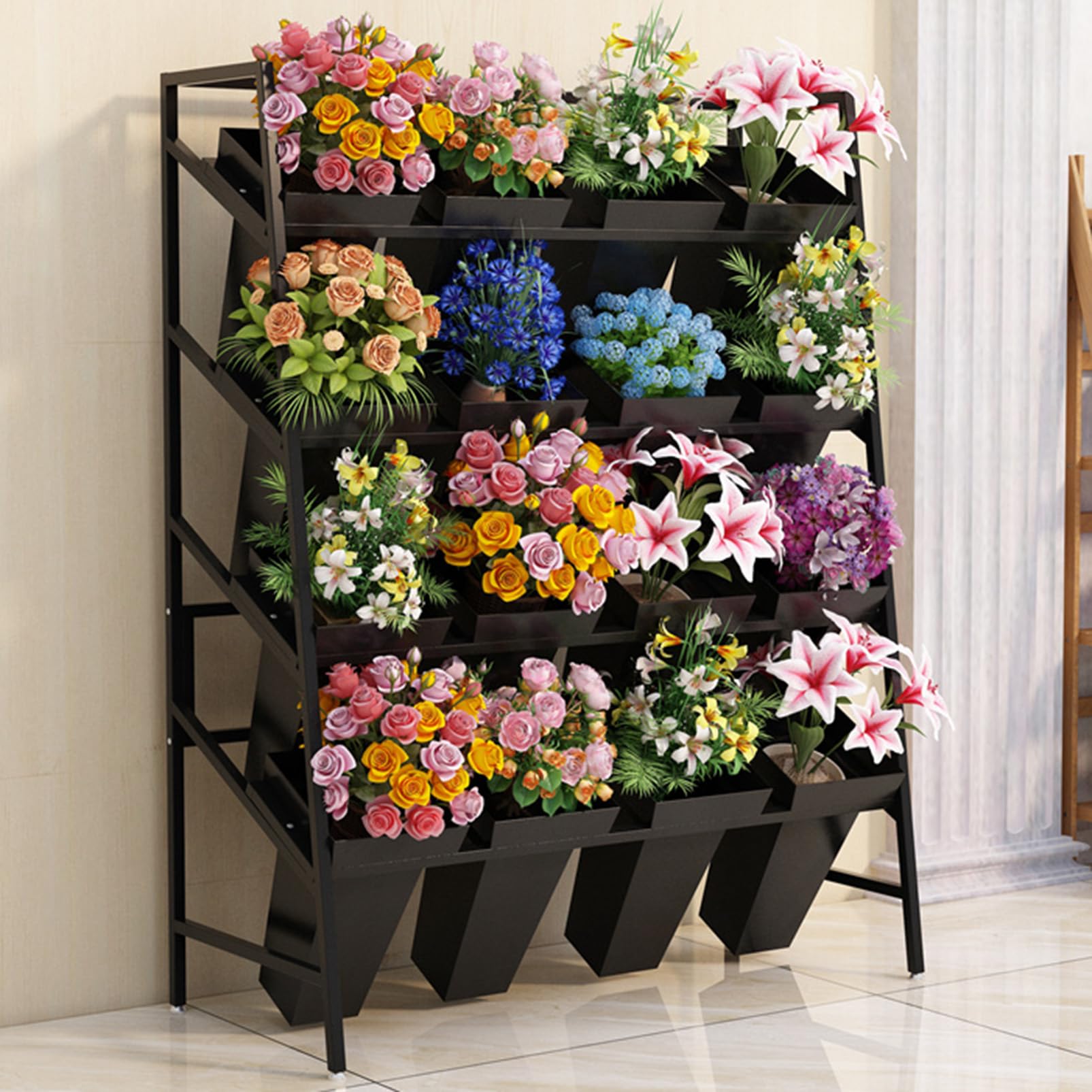 Amazon.com: sdneNest Flower Display Stand Plant Shelf with 16Pcs